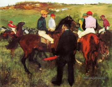 chevaux de course à longchamp 1875 Edgar Degas Peinture à l'huile